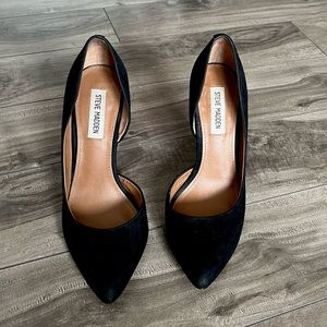 Steve Madden black suede size 8 heels